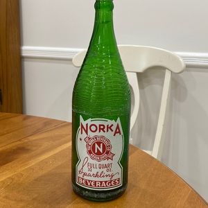 Vintage glass Norka bottle.
